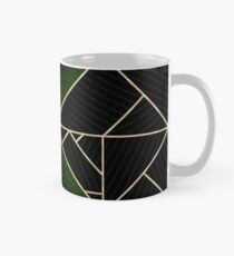 Deco Triangles Green Classic Mug