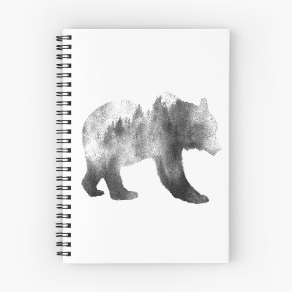Item preview, Dramabite Double Exposure Wild Bear Stipple Art designed and sold by dramabite.