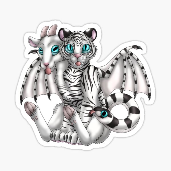 Chimera Cubs White Tiger Sticker By Spyroid101 Redbubble