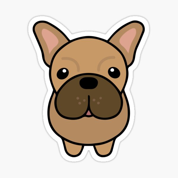 French Bulldog, Fawn Frenchie Sticker, Mask Sticker
