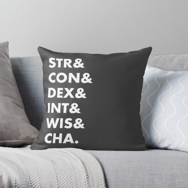 Dungeons & Dragons Abilities Throw Pillow