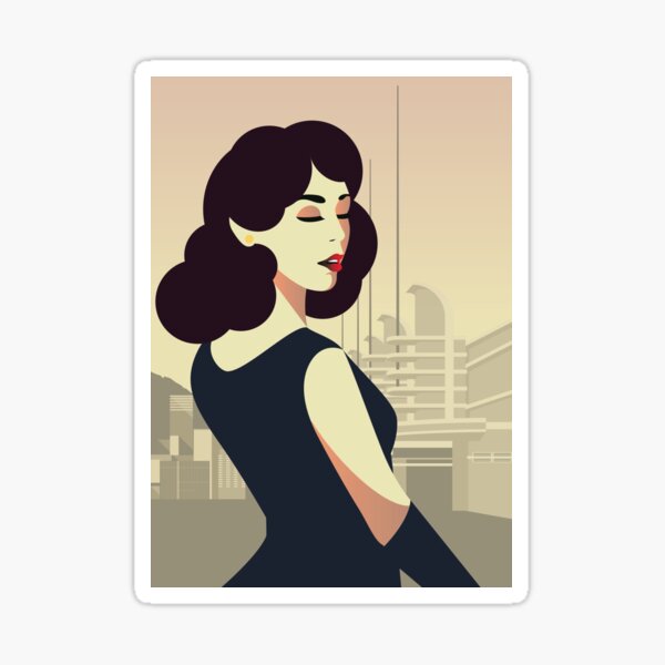 Item preview, Art Deco A Sleeper`s Retro Girl Posing By Metropolis Vintage Style designed and sold by 108dragons.