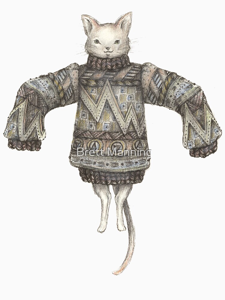 Thumbnail 3 of 3, Relaxed Fit T-Shirt, Sweater Puss T-Shirt designed and sold by brettisagirl.
