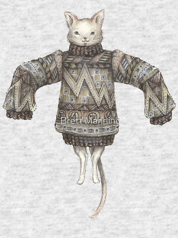 Thumbnail 7 of 7, Tri-blend T-Shirt, Sweater Puss T-Shirt designed and sold by brettisagirl.