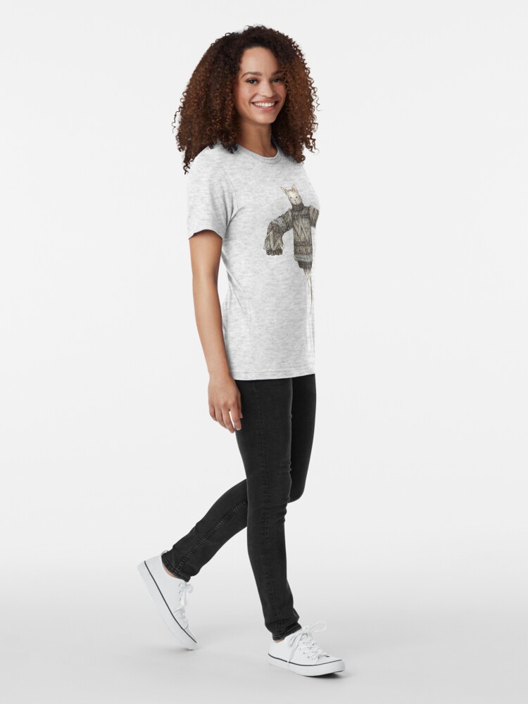 Thumbnail 4 of 7, Tri-blend T-Shirt, Sweater Puss T-Shirt designed and sold by brettisagirl.