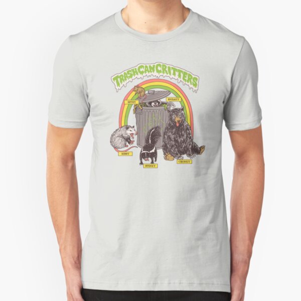Trash Can Critters Slim Fit T-Shirt
