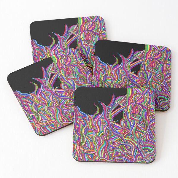 Item preview, Psychedelic Rainbow Flowing Color Abstract Painting designed and sold by Nicolette Olivier.