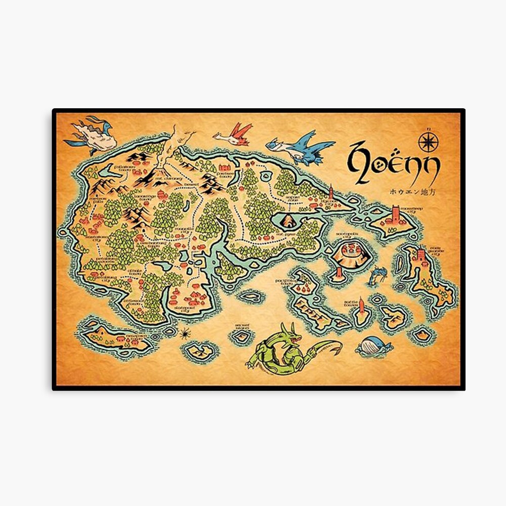 1 Hoenn Map Photographic Print By Lairanmjuklo Redbubble