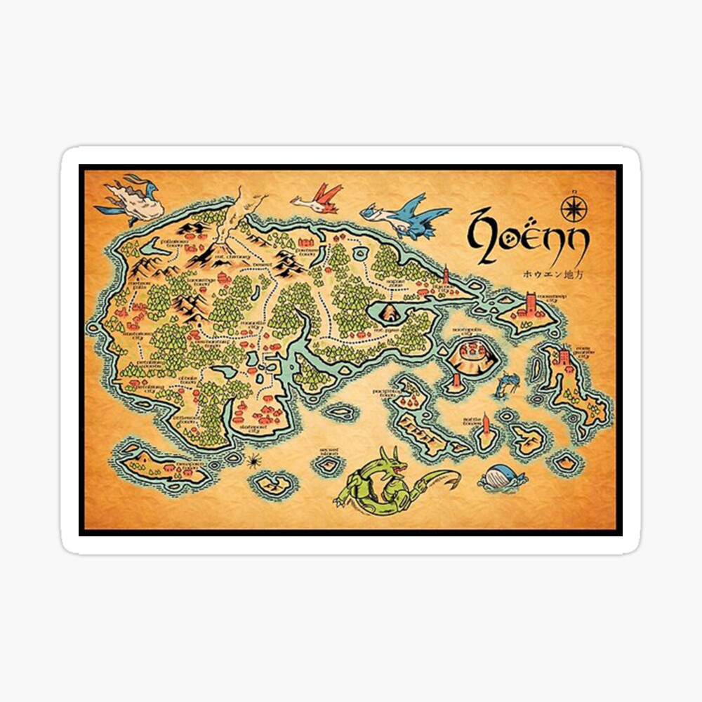 1 Hoenn Map Photographic Print By Lairanmjuklo Redbubble