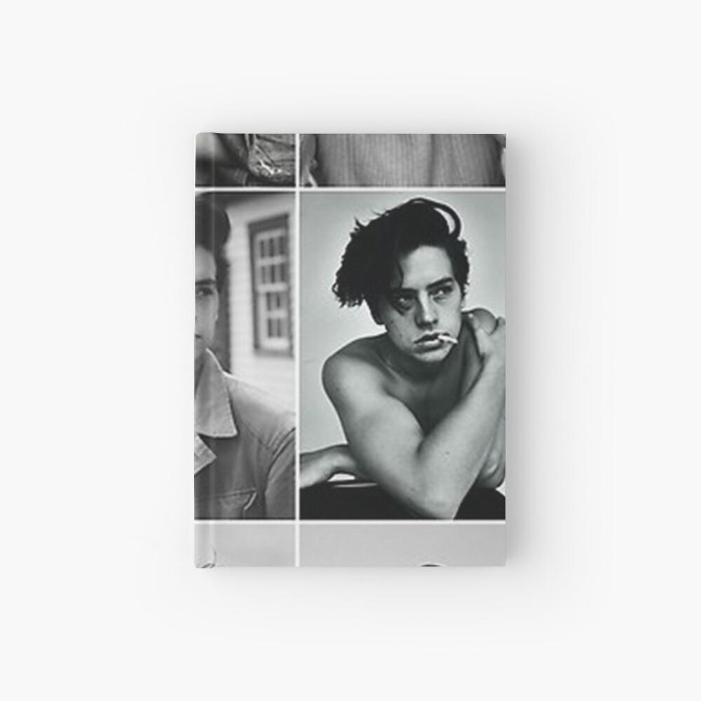 Cole Sprouse Black And White Aesthetic Collage Spiral Notebook By