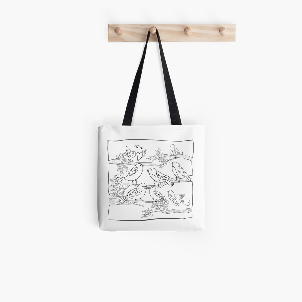 Just Add Colour - Birds of a Feather Tote Bag