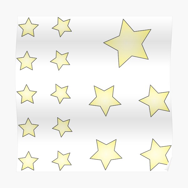 Light Yellow Pastel Star Sticker Pack Poster For Sale By The Goods