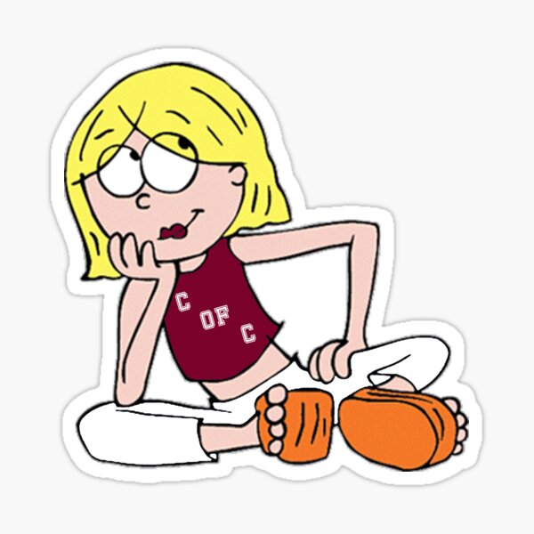 Lizzie wearing College of Charleston Merch Sticker