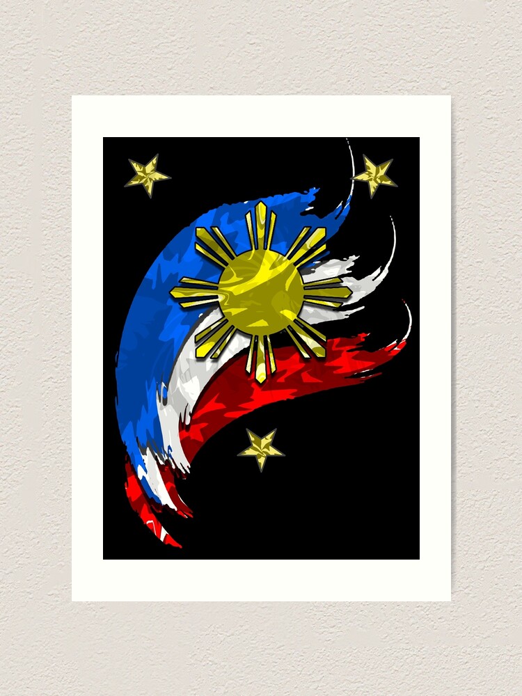 Philippine Flag Art Print By Nostalgink Redbubble