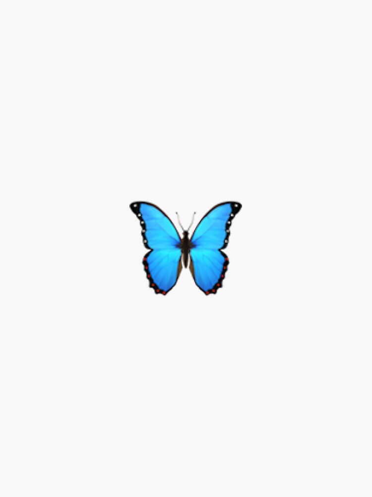 "butterfly emoji" Sticker for Sale by meganmessias Redbubble