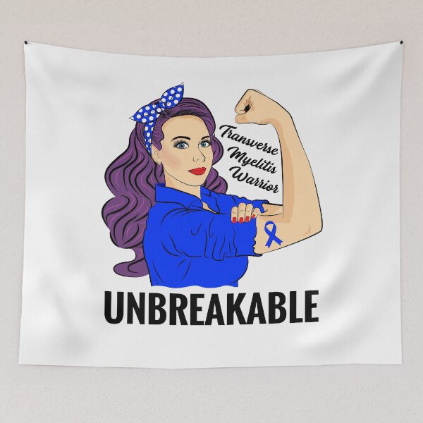 Item preview, Transverse Myelitis Warrior Unbreakable Awareness designed and sold by ZNOVANNA.