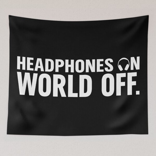 Item preview, Headphones on World off designed and sold by MrTeeTime.