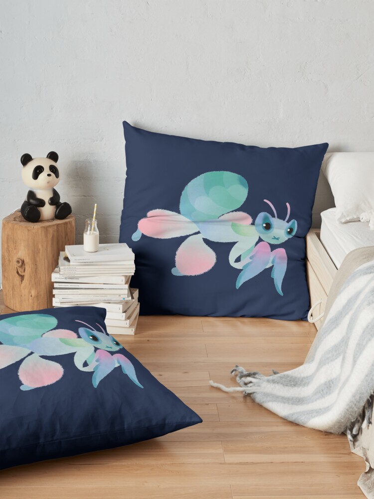 Alternate view of Orchid mantis Floor Pillow