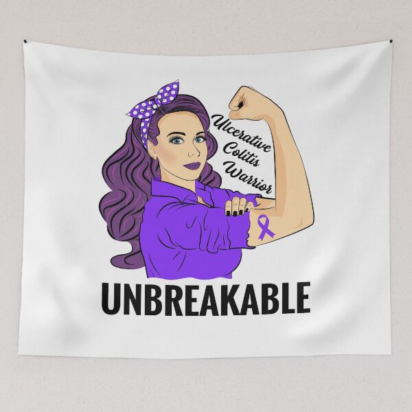 Item preview, Ulcerative Colitis Warrior Unbreakable UC Awareness designed and sold by ZNOVANNA.