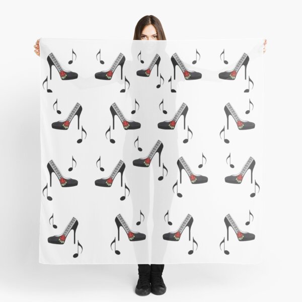 HIGH HEEL PIANO KEY STEPPIN TO THE BEAT FASHION SCARF....TRAVEL MUGS...ECT Scarf