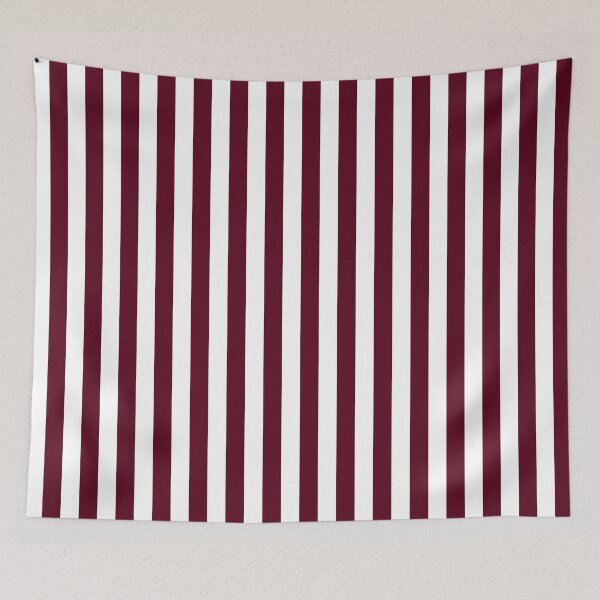 Item preview, Dark Scarlet Red and White Vertical Stripes designed and sold by ColorPatterns.