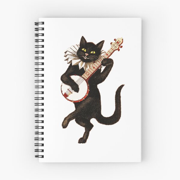 Item preview, CARTEL DE BANJOS DE GATO NEGRO designed and sold by Madjack Tees Kiwi SuperStore.