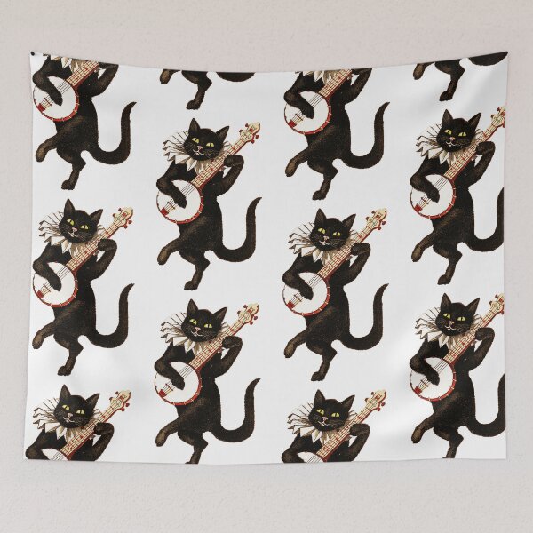 Item preview, BLACK CAT BANJOS POSTER designed and sold by Madjack Tees Kiwi SuperStore.