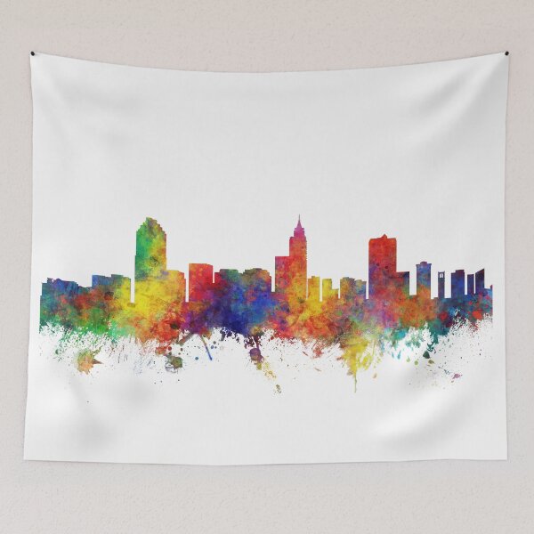 Item preview, Raleigh North Carolina Skyline designed and sold by ArtPrints.