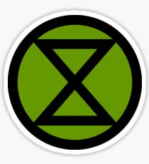 Extinktionssymbol Aufkleber grün Sticker