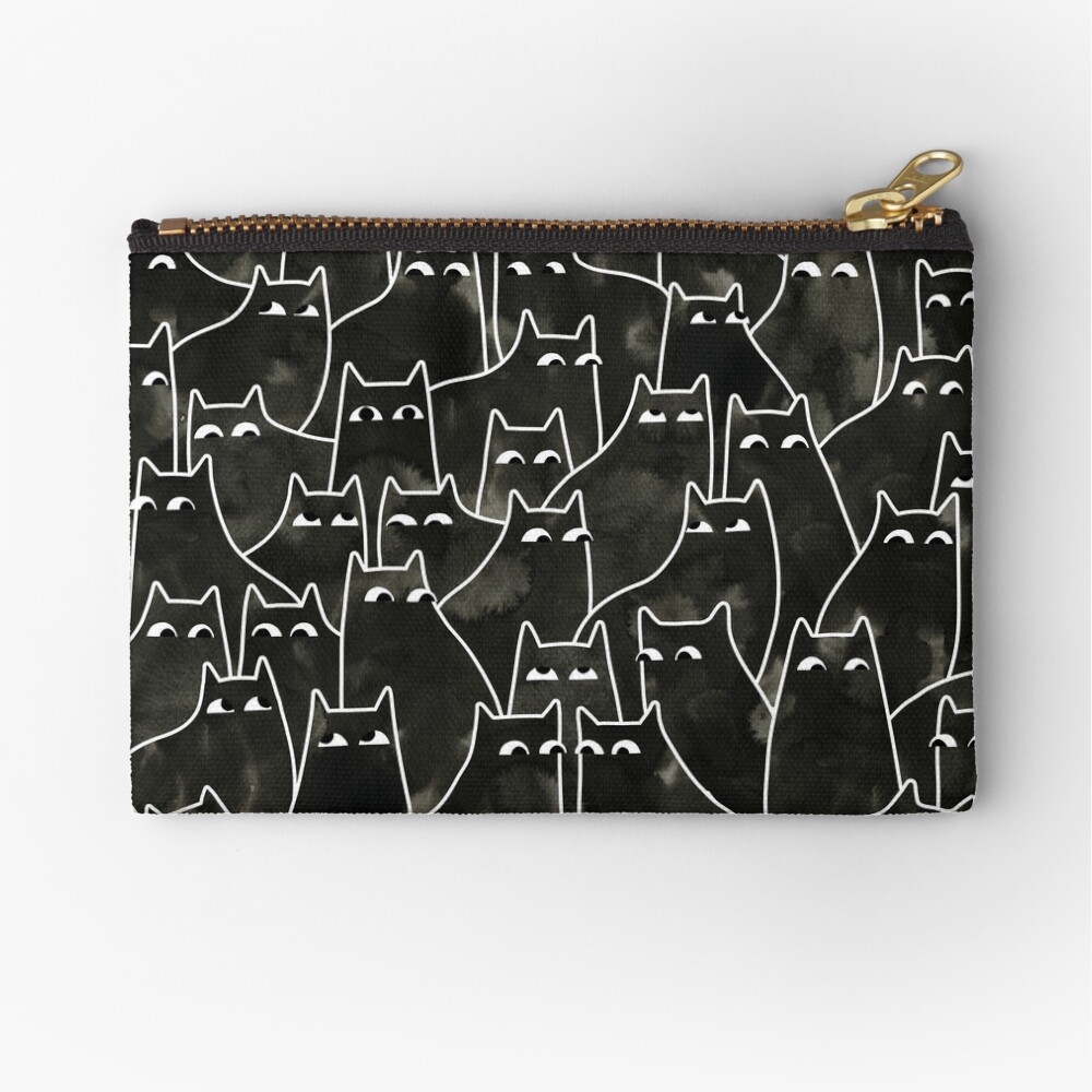 Suspicious Cats Zipper Pouch
