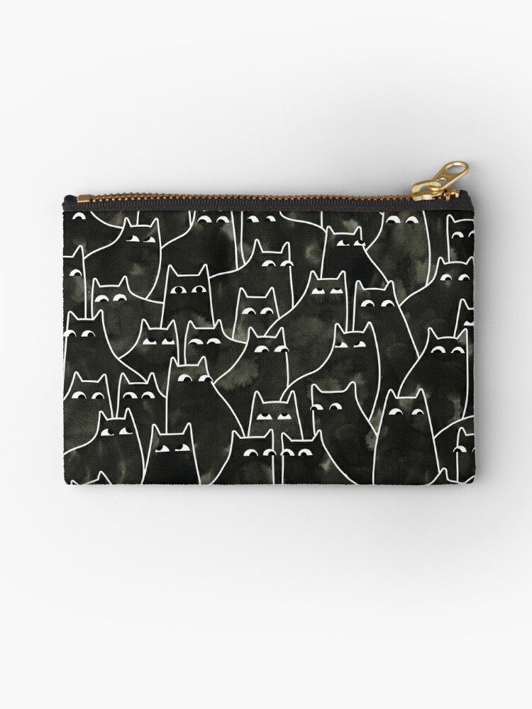 Thumbnail 1 of 4, Zipper Pouch, Suspicious Cats designed and sold by littleclyde.