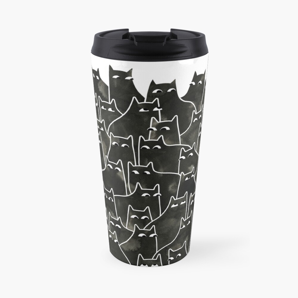 Suspicious Cats Travel Coffee Mug