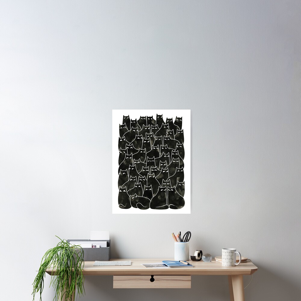 Suspicious Cats Poster