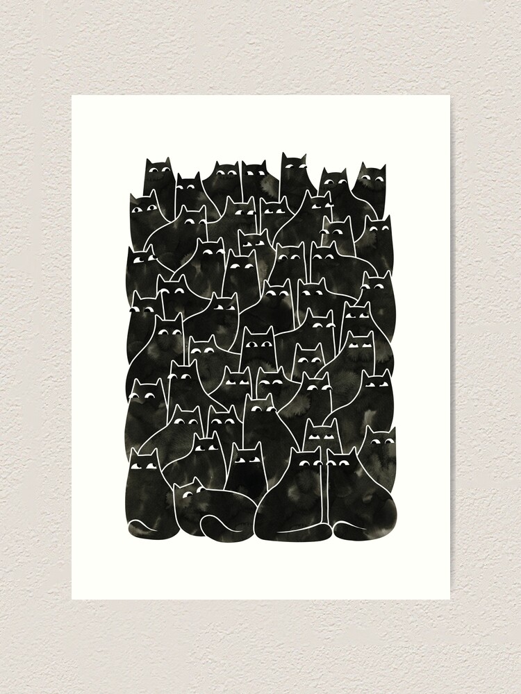 Alternate view of Suspicious Cats Art Print