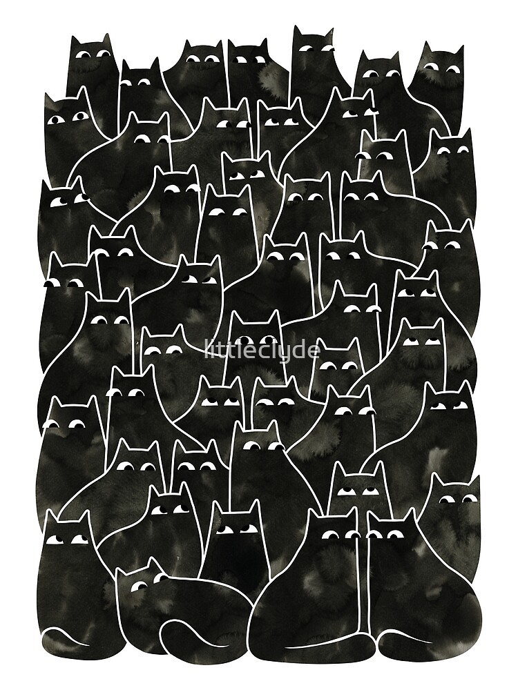 Thumbnail 3 of 3, Art Print, Suspicious Cats designed and sold by littleclyde.