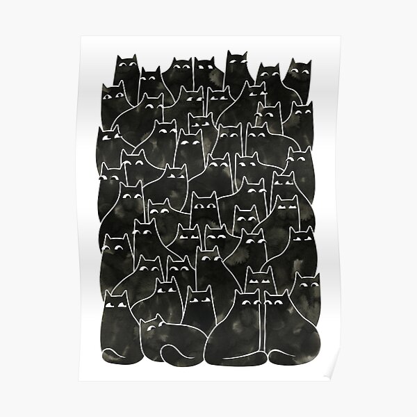 Suspicious Cats Poster
