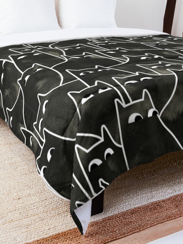 Thumbnail 5 of 6, Comforter, Suspicious Cats designed and sold by littleclyde.