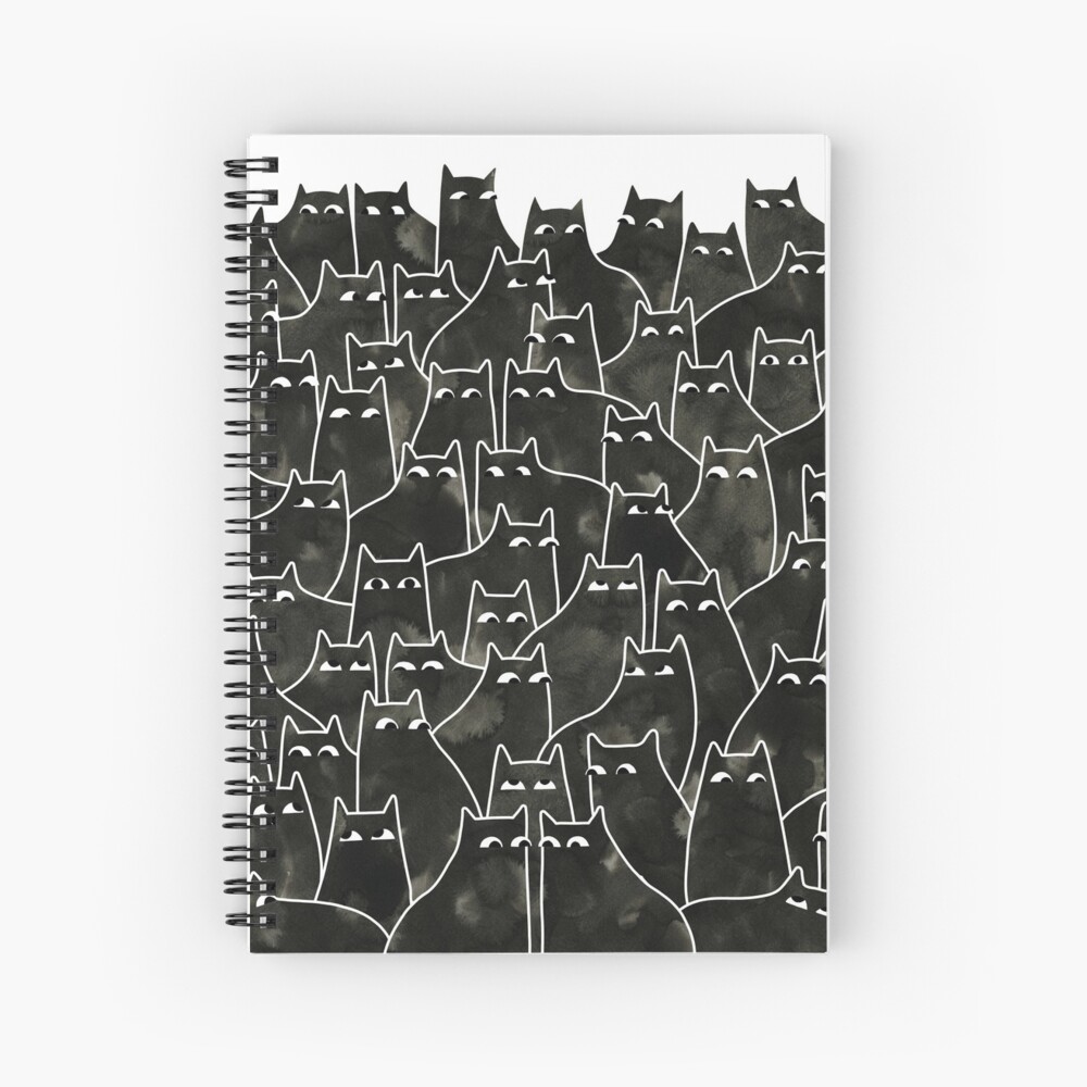 Suspicious Cats Spiral Notebook