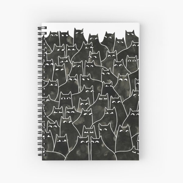 Painterly Stripes And Gold Foil Dots Spiral Notebook