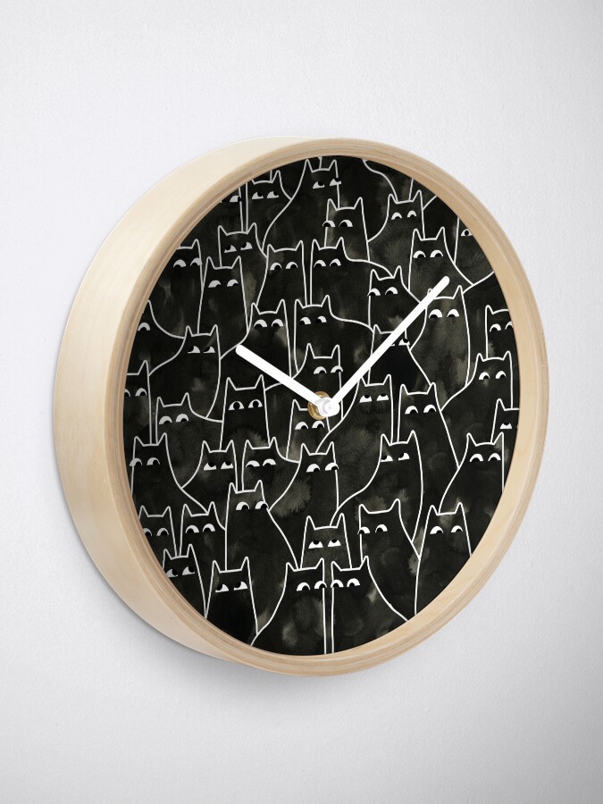 Alternate view of Suspicious Cats Clock