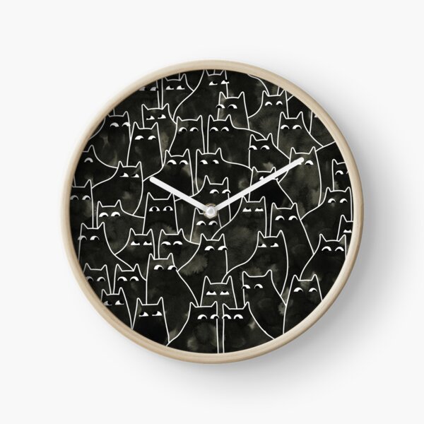Suspicious Cats Clock