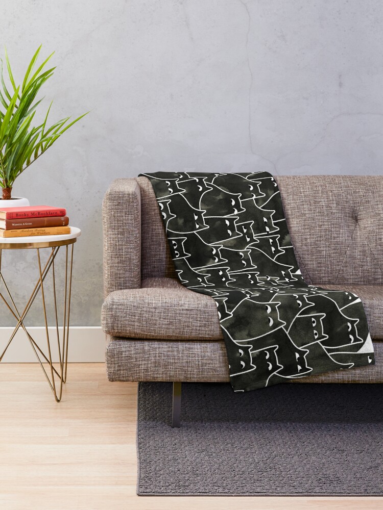 Alternate view of Suspicious Cats Throw Blanket