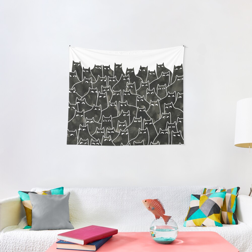 Suspicious Cats Tapestry