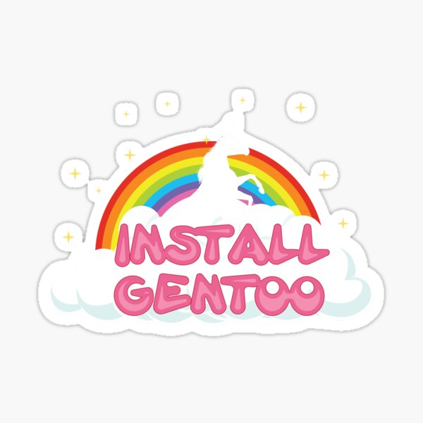 Install Gentoo Sticker for Sale by xebec