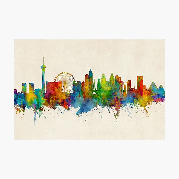 Las Vegas Nevada Skyline Las Vegas Painting Wall Art, Sport Art Prints Fan  Gift, Canvas Prints Wall Art Decor