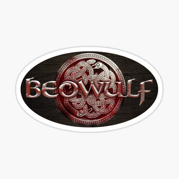 Beowulf Blood Red Logo Sticker