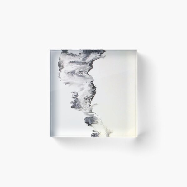 Item preview, Black and White Minimalist Fluid Painting DANCING THOUGHTS designed and sold by hollyanderson.