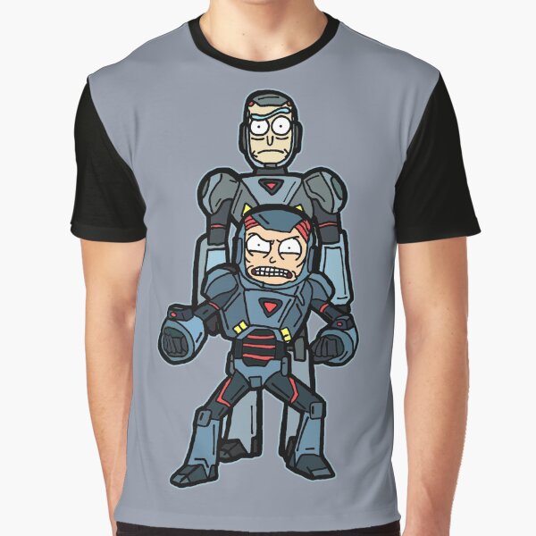 Rick and Morty™ from Look Who's Purging Now in Armored Robot Suit Graphic T-Shirt