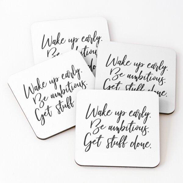Item preview, Wake Up Early. Be Ambitious. Get Stuff Done.  designed and sold by ZoollGraphics.