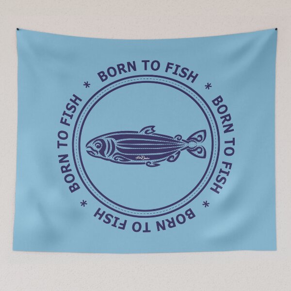 Item preview, Born To Fish (Blue) designed and sold by Ian2Danim.